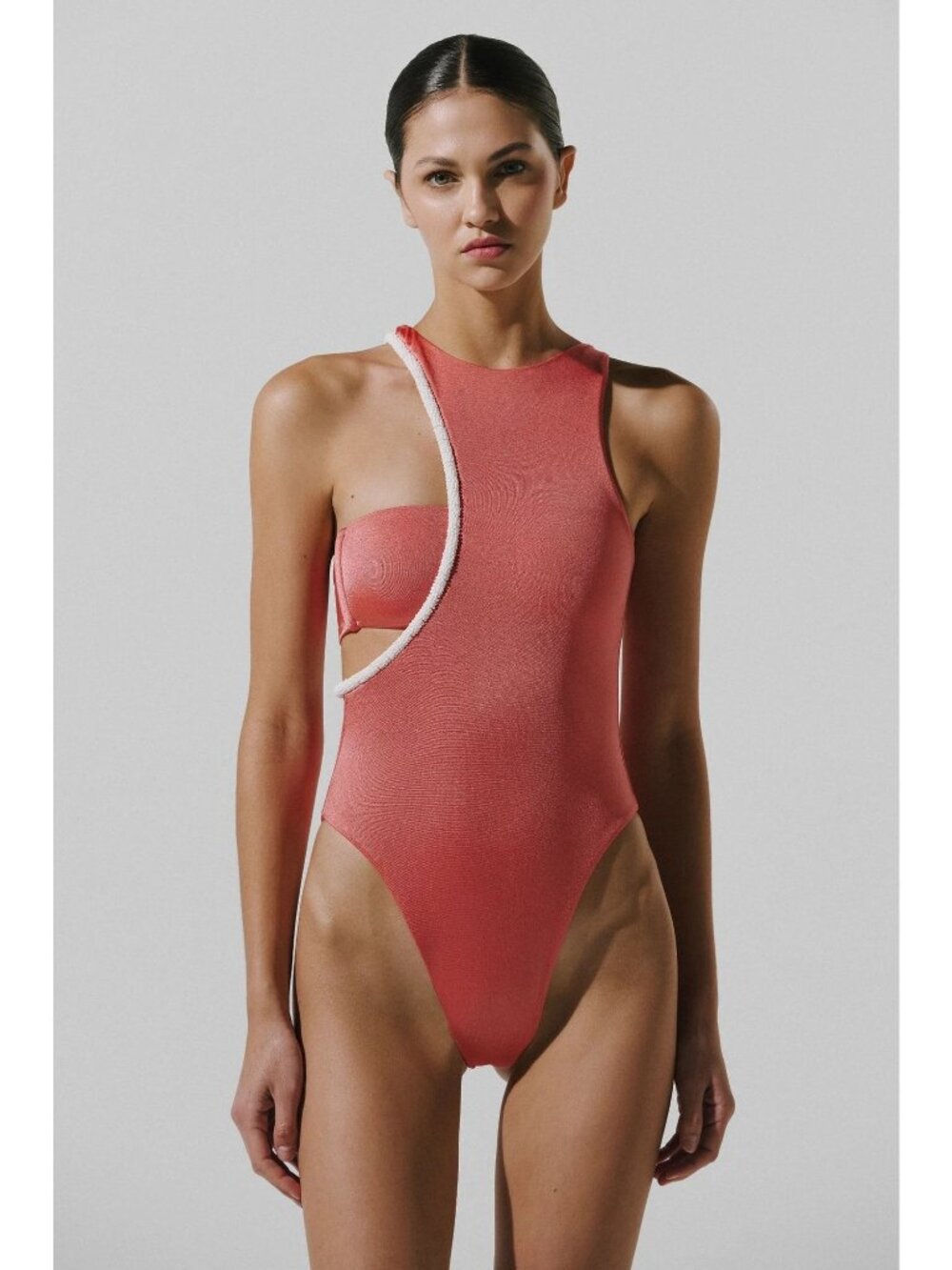 Baobab Bianca Embellished One Piece Bathing Suit Lorei Orange Womens Size XS